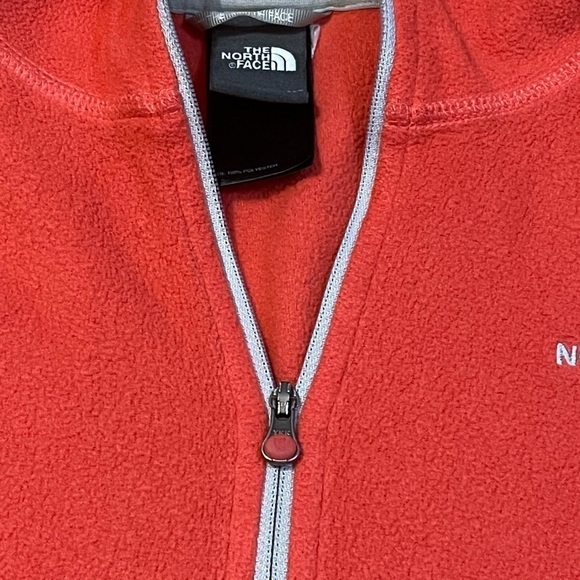 The North Face Orange Fleece Long Sleeve Quarter Zip Size Small - Picture 8 of 12
